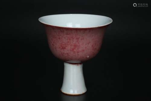 Chinese Glazed Porcelain Stem Cup