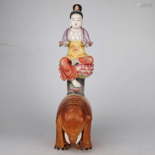 Chinese Famille Rose Porcelain Guanyin