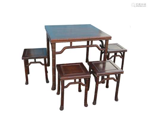 Chinese A Set Of Huanghuali Wooden Furnitures