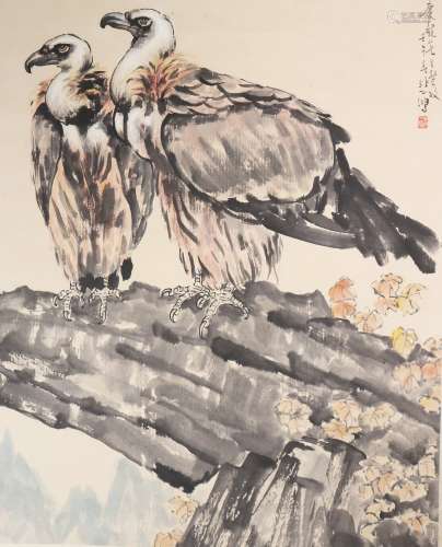 Chinese Ink Painting Of Eagle - Xu Beihong