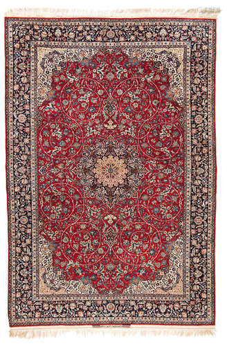 Signed Isfahan Serafian Carpet