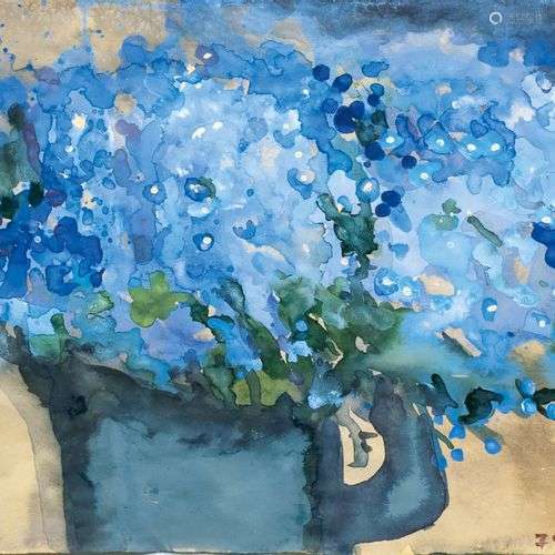 Klaus Fußmann (Velbert 1938). Flowers in a Jar.