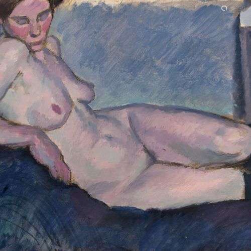 Paul Kayser (Hamburg 1869 - Donaueschingen 1942). Lying Nude...