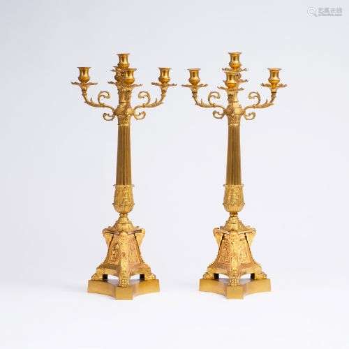 A Pair of Napoleon III Candelabras.