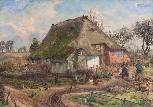 Burmeister active 1st half 20th cent. Farm House near Eutin.