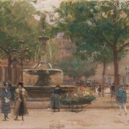 Victor Gilbert (Paris 1847 - Paris nach 1933). Flower Seller...