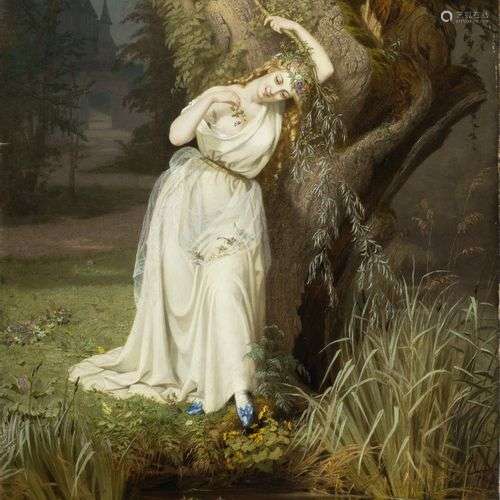 Johannes Louis Wensel (Mölln 1825 - Berlin 1899). Ophelia.