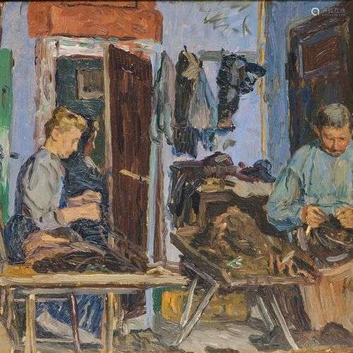 Ernst Eitner (Hamburg 1867 - Hamburg 1955). Working Family.