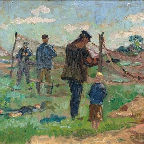 Ernst Eitner (Hamburg 1867 - Hamburg 1955). Fisherfolk.