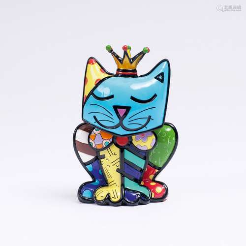 Romero Britto (Recife 1963). Cat 'Royalty Cat'.