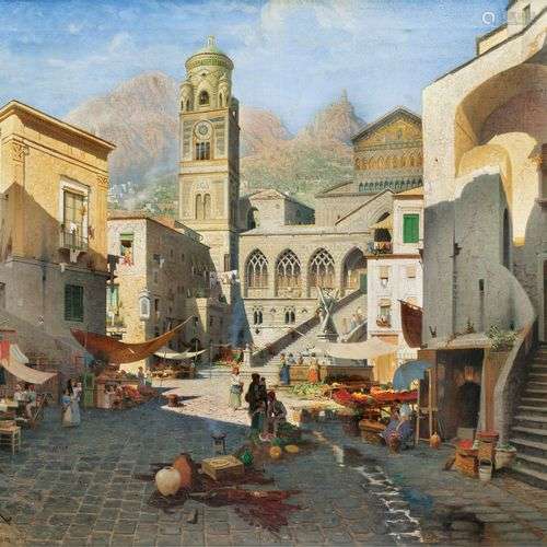 Fritz Brandt (Berlin 1853 - Nettuno bei Rom 1905). Amalfi.