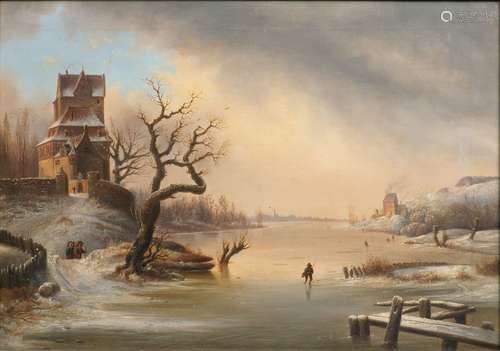 Gerhardus Meijer (Hardenberg 1816 - Zwolle 1875). Winter Lan...