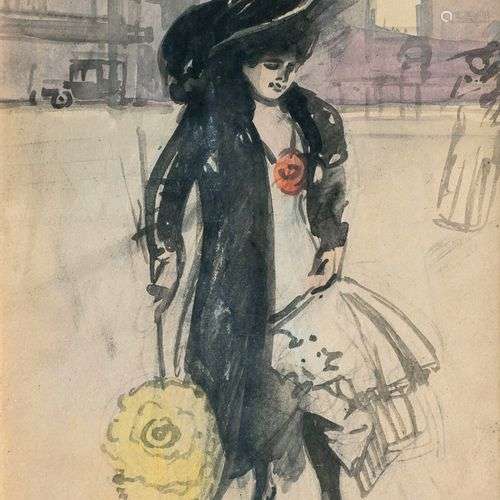 Ernst Matthes (Düsseldorf 1878 - Westfront 1918). Elegant Be...