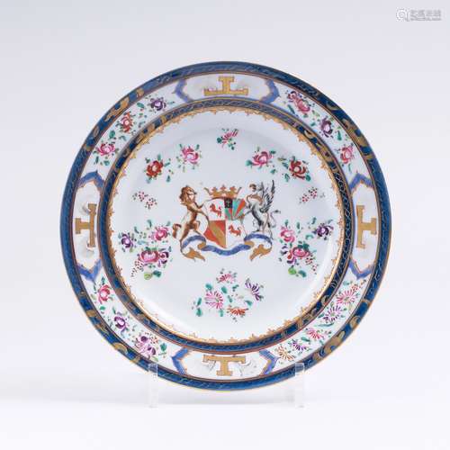 A Compagnie des Indes Plate with Coat of Arms.