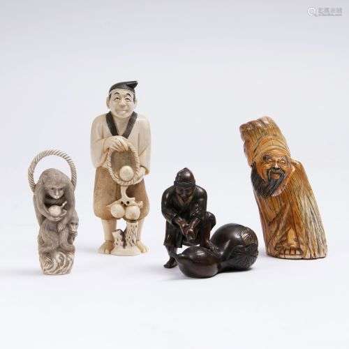 A Set of Four small Sculptures.