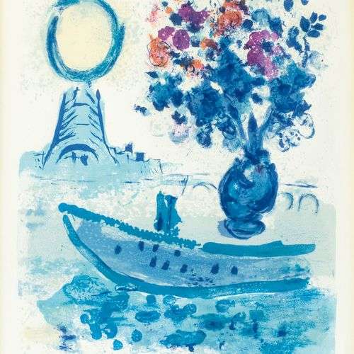 Marc Chagall (Witebsk 1887 - Paris 1985). Bateau Mouche au B...