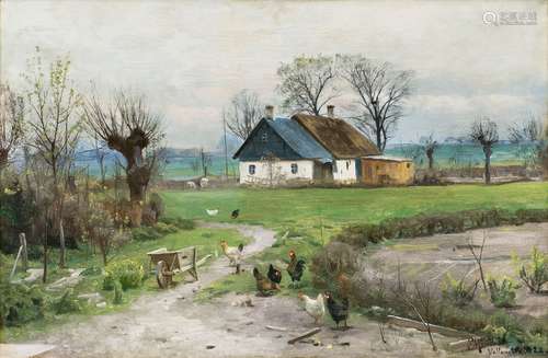 Peder Mönsted (Grenaa 1859 - Fredensborg 1941). Farm Houses ...