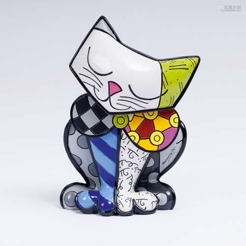 Romero Britto (Recife 1963). Cat 'Happy Cat'.