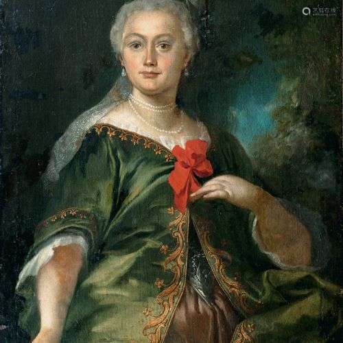 French Master active 2. half 18th cent. Lady with Perl Neckl...