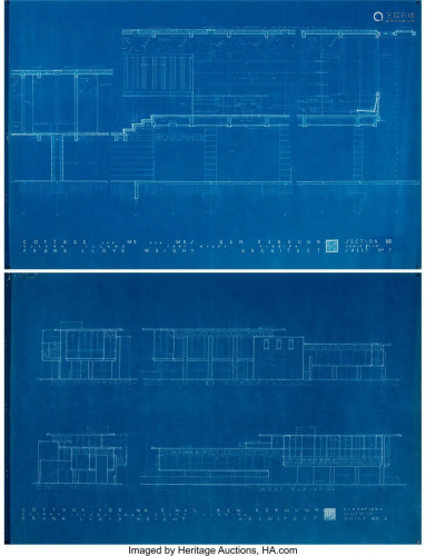 Frank Lloyd Wright (American, 1867-1959) Two Blu