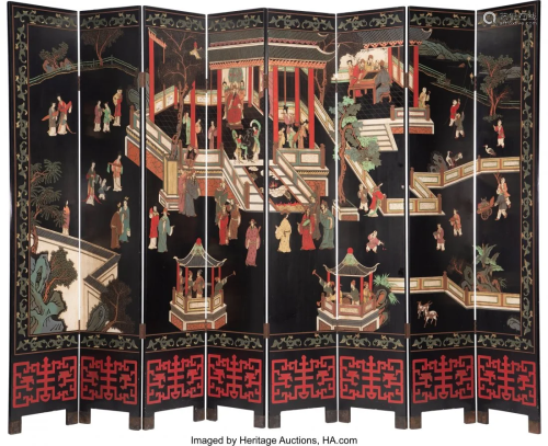 Chinese School (20th Century) An Eight Panel Cor