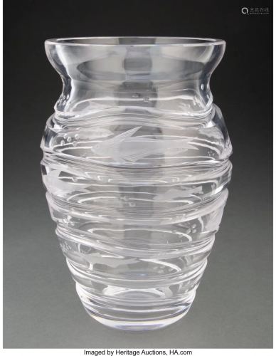 Kagami Kozo (Japanese, 1896-1985) Fish Vase Glas