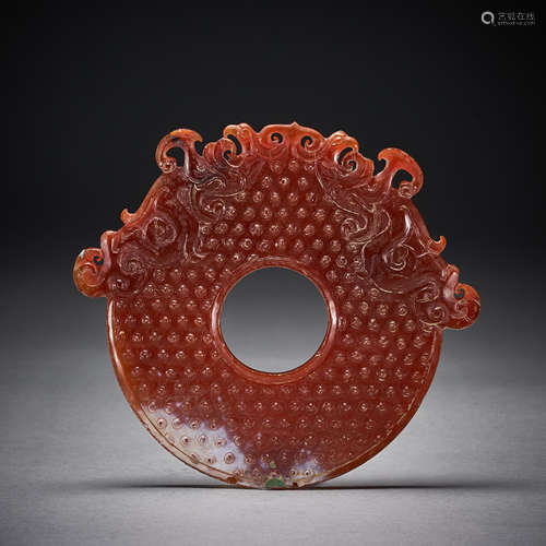 Rare red agate brand, Han Dynasty