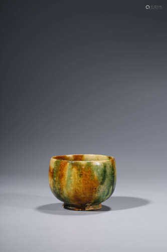 Tricoloured cup of Tang Dynasty, China