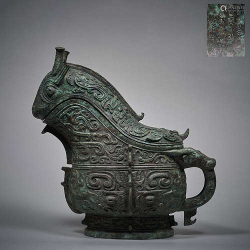 Ancient Chinese bronze wine vessels