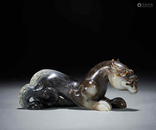 Ancient Hetian Jade Beast