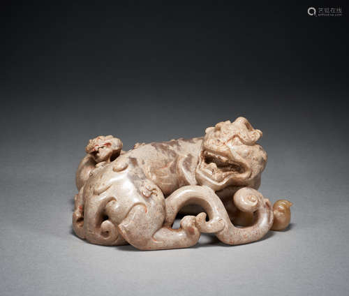 Hetian Jade Beast in Han Dynasty of China