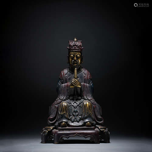 Bronze painted figures in Qing Dynasty