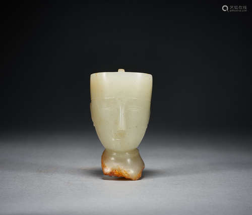 Ancient Chinese Hetian Jade Head