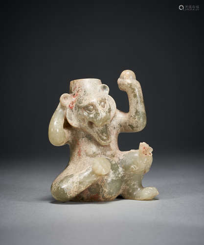 Hetian Jade Beast in Han Dynasty of China