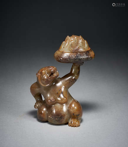 Hetian Jade Bear in Ancient China