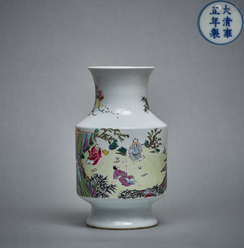 Qing Dynasty, big pastel vases