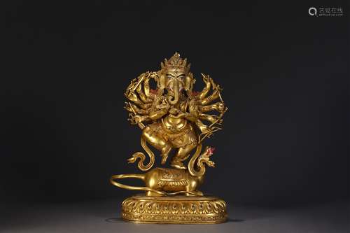 A GILT BRONZE BUDDHA