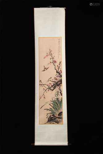 A CHINESE PAINTING FLOWER AND BIRD