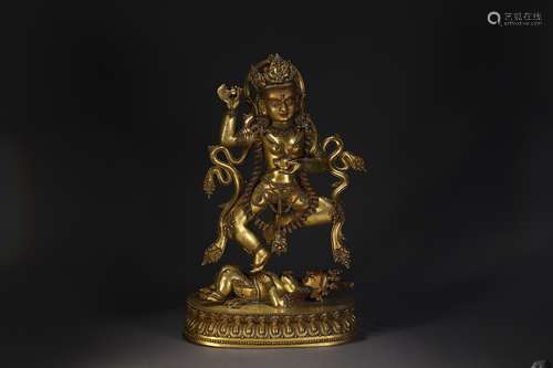 A GILT BRONZE BUDDHA