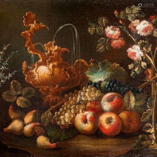 Attribué à Giovan Battista RUOPPOLO (1629 1693), Rosier, fru...