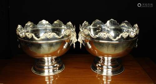 A Pair of Opulent Silver Plated Champagne Coolers.