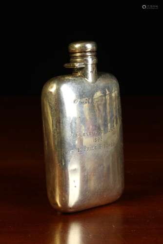 A Silver Hip Flask with London assay marks for 1894 and make...