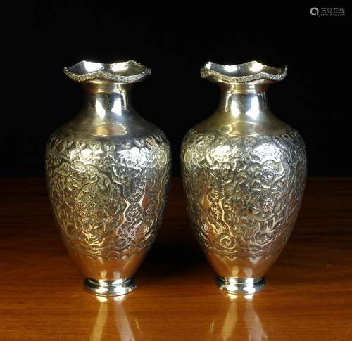 A Pair of Fine Ottoman Silver Vases.