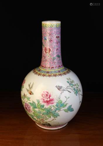 A Large 20th Century Chinese Gourd-shaped Vase.