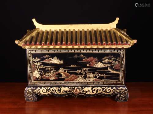 An Unusual 19th Century Lacquered Chinoiserie Coffret/Casket...