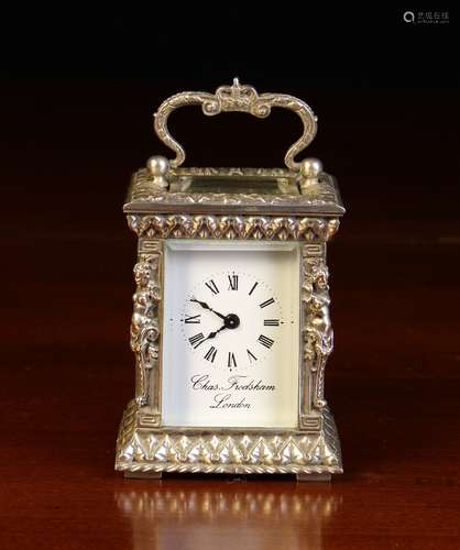 A Miniature Silver Cased Carriage Clock by Chas. Frodsham, L...