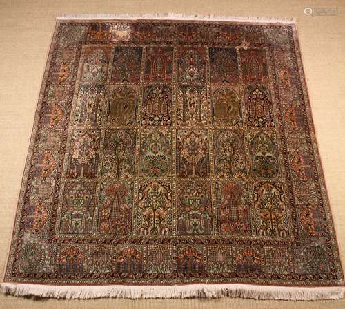 A Bakhtiari Style Rug woven in silky wools;