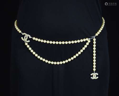 An Attractive Chanel Faux Pearl Belt.