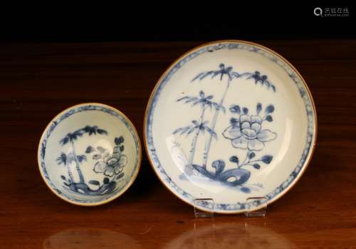 A Fine Nanking Cargo Chinese Porcelain Tea Bowl & Saucer, Ci...