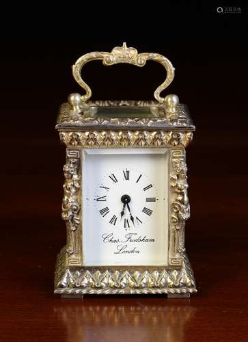 A Miniature Silver Cased Carriage Clock by Chas. Frodsham, L...